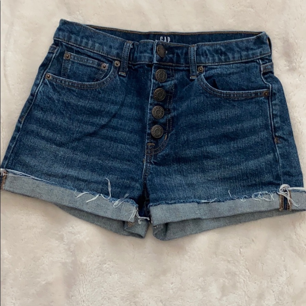 Gap high-rise denim shorts